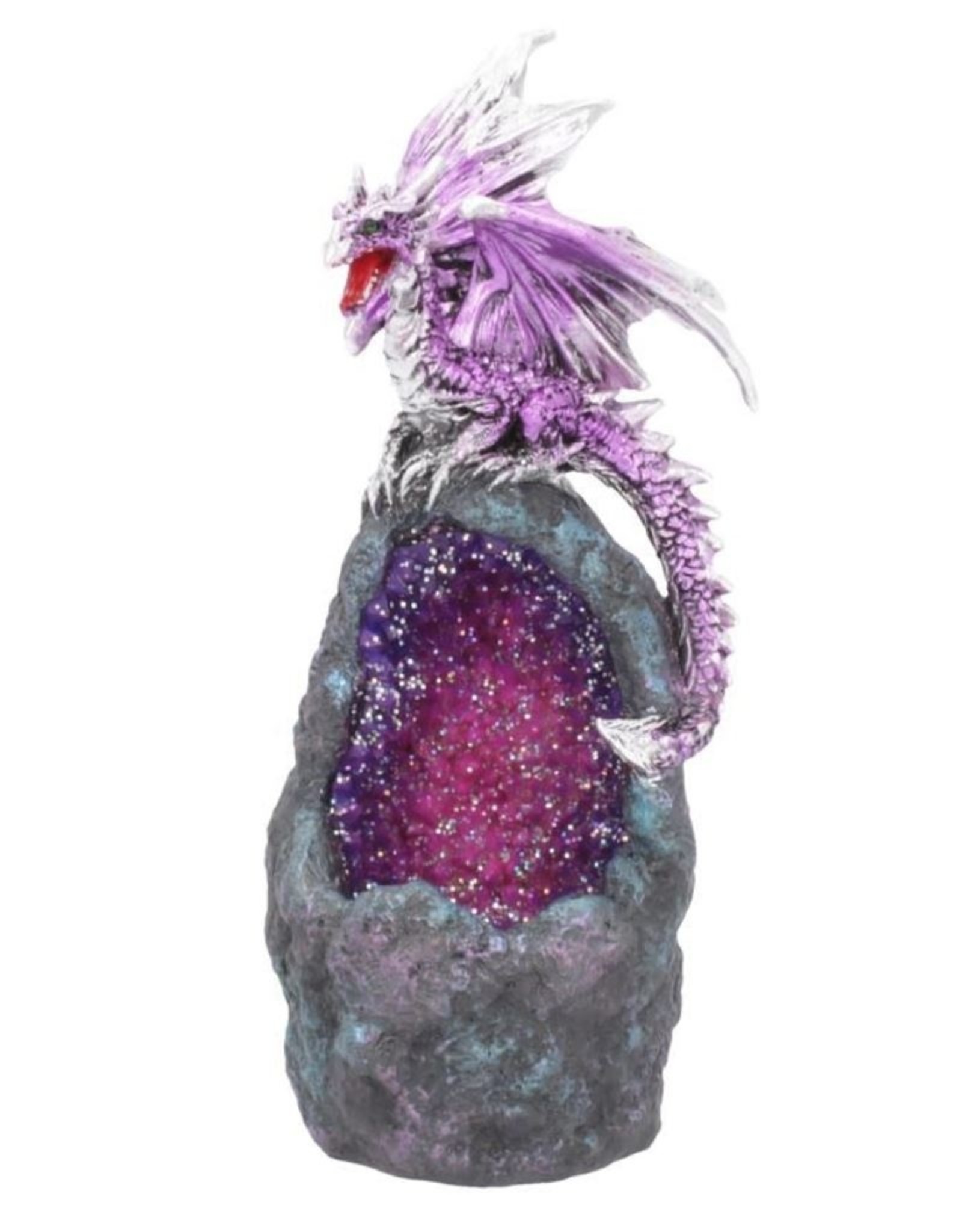 Alator Giftware & Lifestyle - Dragon Amethyst Crystal Guard figurine with LED light