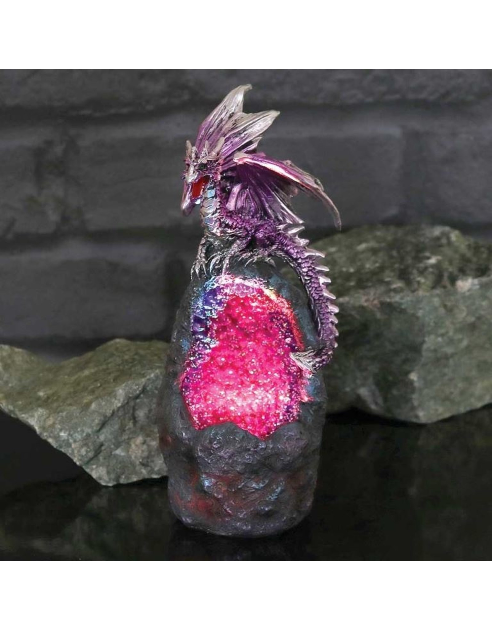 Alator Giftware & Lifestyle - Dragon Amethyst Crystal Guard figurine with LED light