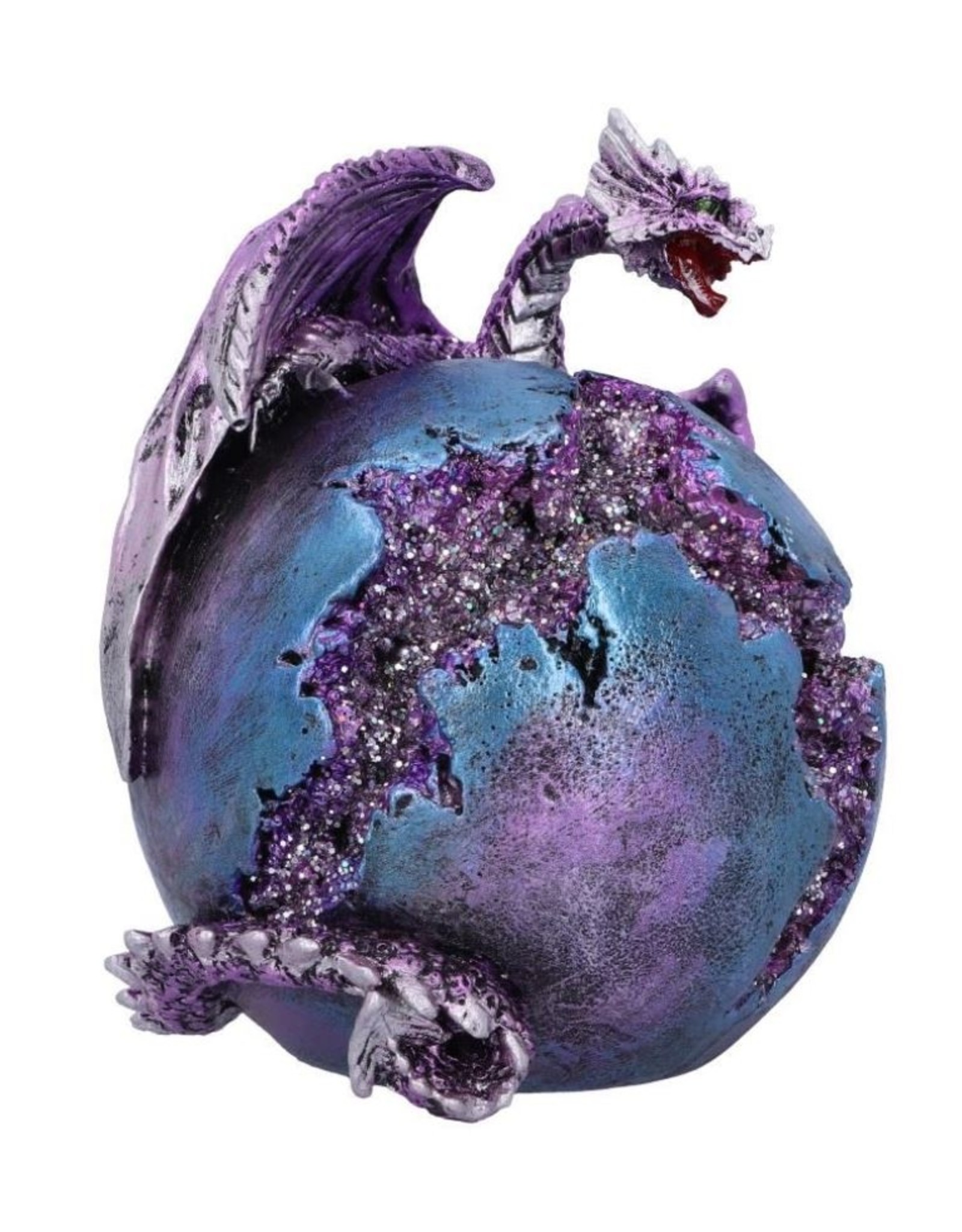 Puckator Giftware & Lifestyle - Dragon Crevice Keeper Purple Geode Figurine (purple)