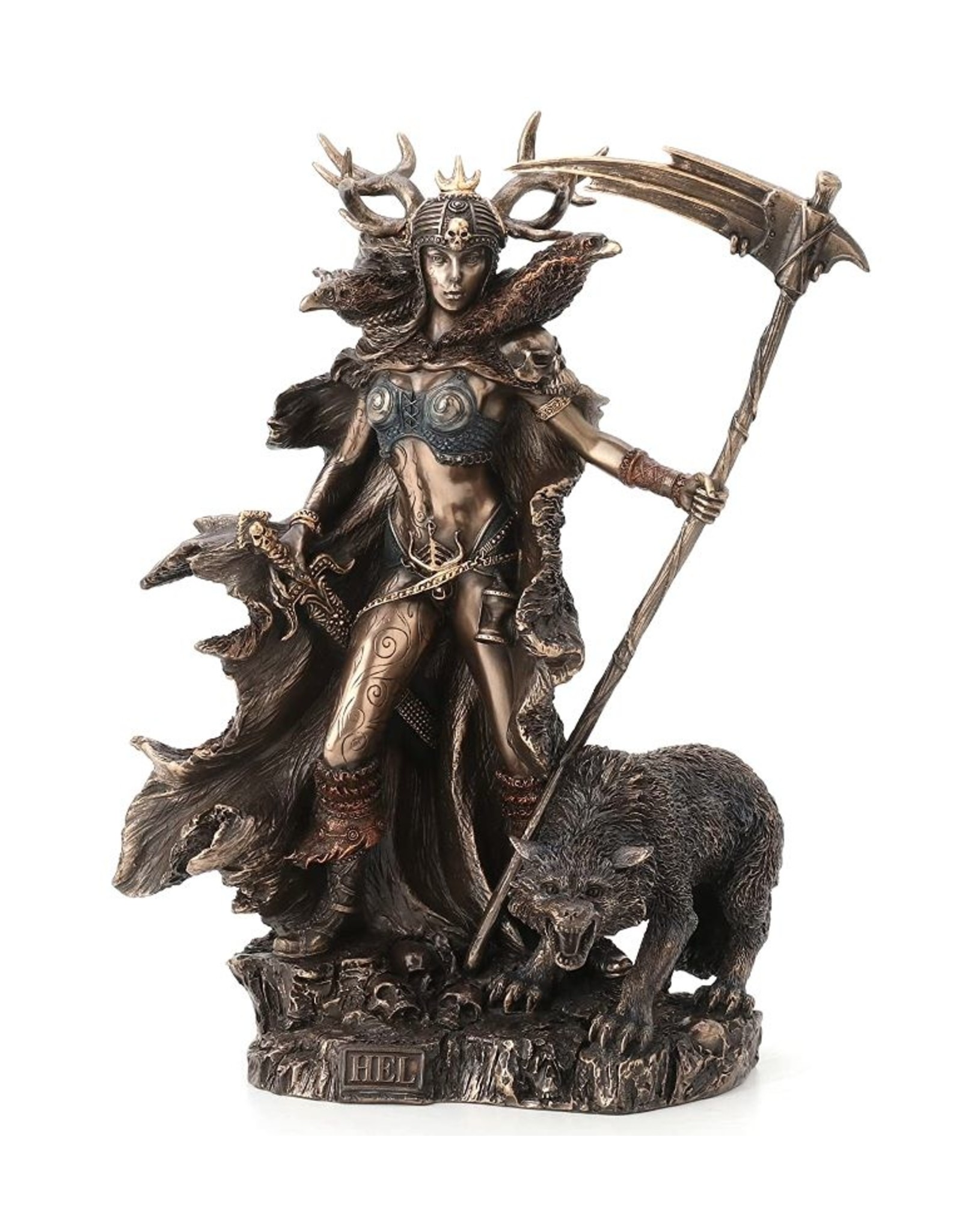 Veronese Design Giftware & Lifestyle - Hel Norse Goddess of the Underworld Bronzed Statue 26cm