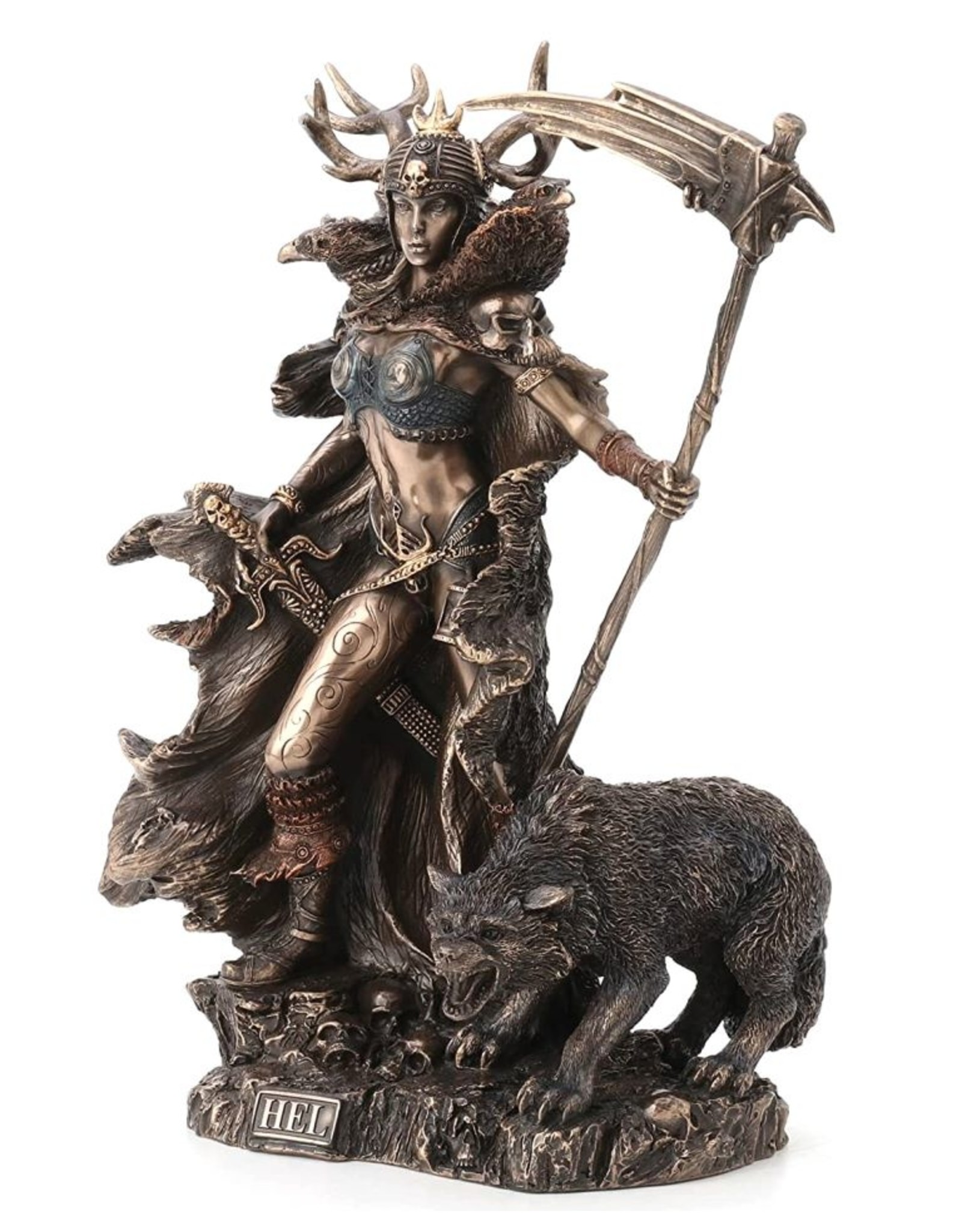 Veronese Design Giftware & Lifestyle - Hel Norse Goddess of the Underworld Bronzed Statue 26cm