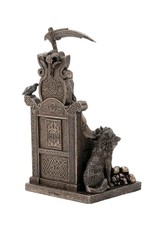 Veronese Design Giftware & Lifestyle - Hel Nordic Goddess of Underworld Sitting on Throne Bronzed Statue