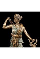Veronese Design Giftware & Lifestyle - Roman Goddess Diana with Deer Bronzed Statue 28.5cm