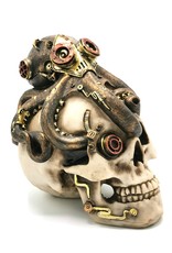 Trukado Giftware & Lifestyle - Steampunk Skull with Steampunk Octopus 15cm