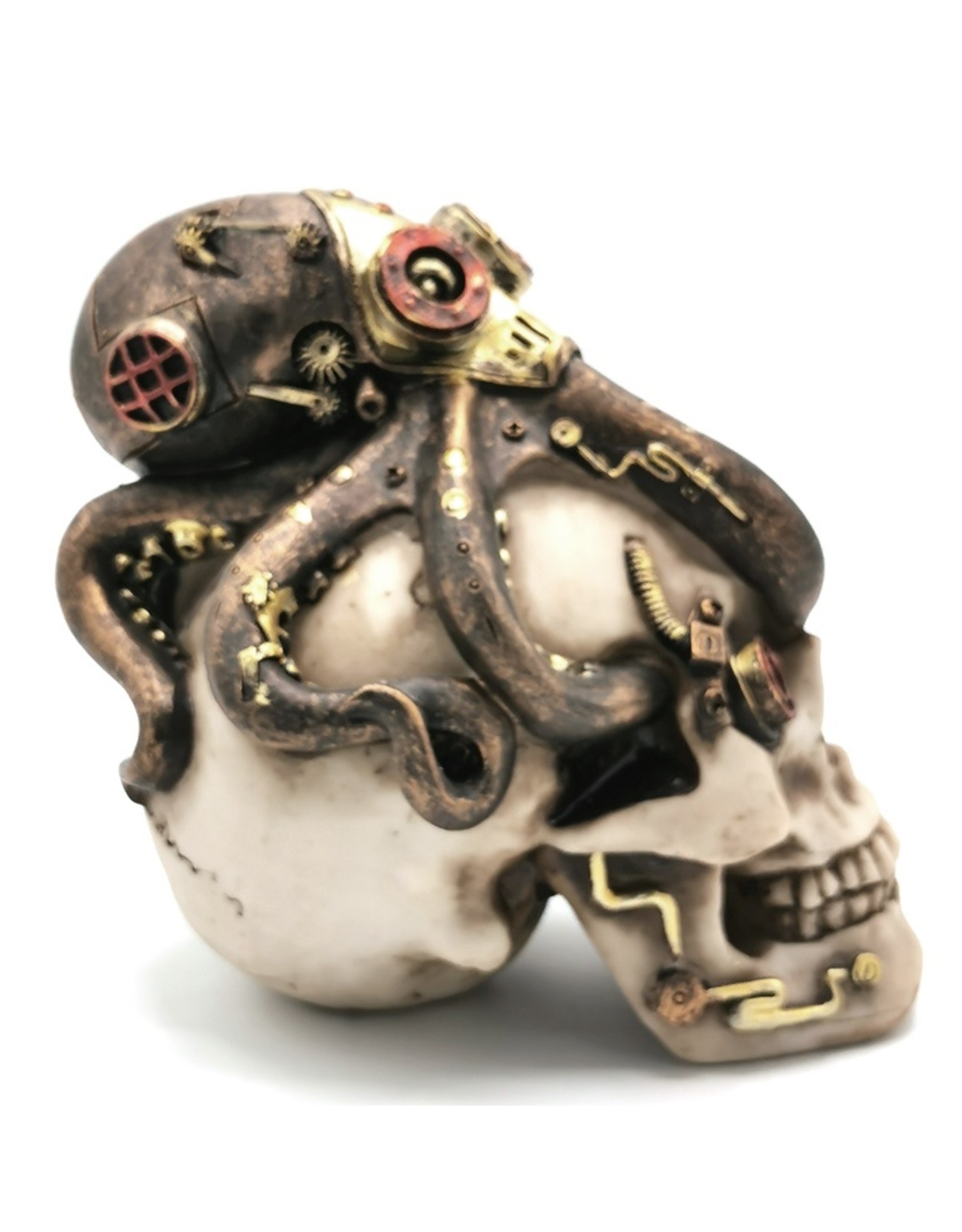 Trukado Giftware & Lifestyle - Steampunk Skull with Steampunk Octopus 15cm