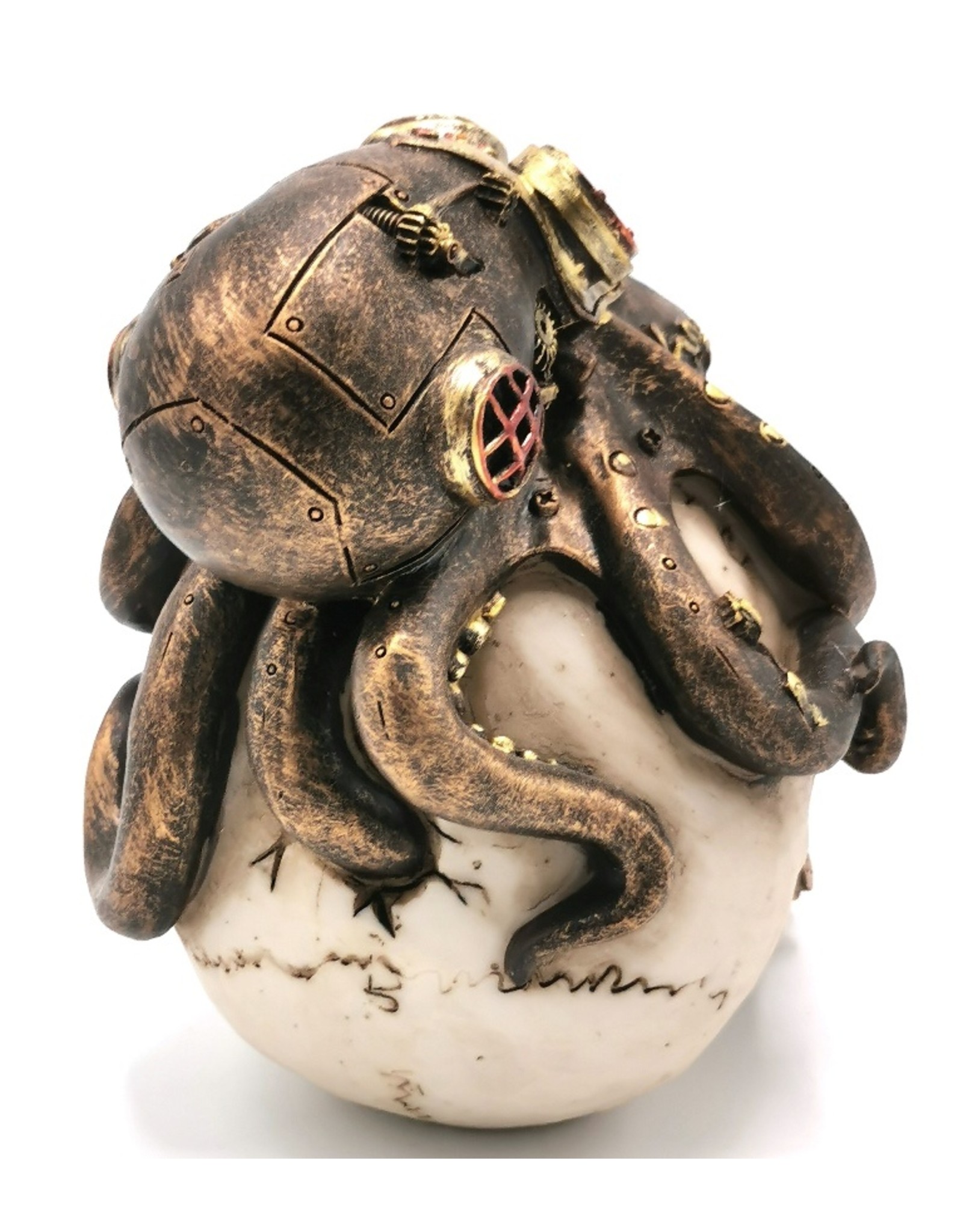 Trukado Giftware & Lifestyle - Steampunk Skull with Steampunk Octopus 15cm