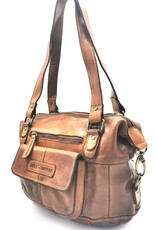 HillBurry Leren schoudertassen Leren crossbody tassen - HillBurry Schoudertas Gewassen Leer cognac (tan)