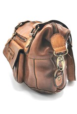 HillBurry Leren schoudertassen Leren crossbody tassen - HillBurry Schoudertas Gewassen Leer cognac (tan)