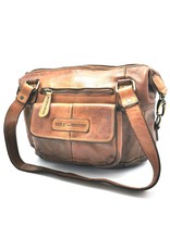 HillBurry Leather Shoulder bags  leather crossbody bags - HillBurry Shoulder Bag Washed Leather cognac (tan)