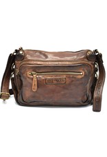 HillBurry Leather bags - HillBurry Shoulder bag Washed Leather Vintage look brown