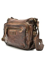 HillBurry Leather bags - HillBurry Shoulder bag Washed Leather Vintage look brown