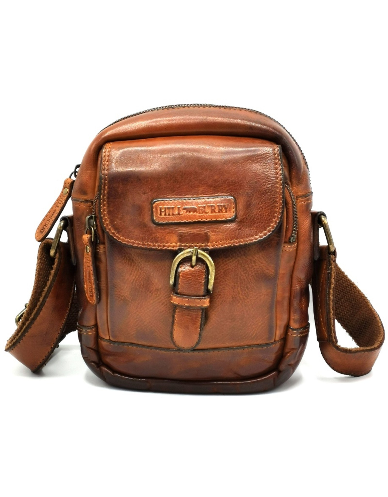 HillBurry Leather bags - HillBurry Shoulder Bag Washed Leather Small Size Tan
