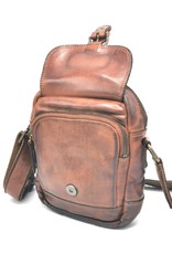 HillBurry Leather bags - HillBurry Shoulder Bag Washed Leather Small Size Tan