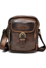 HillBurry Leather bags - HillBurry Shoulder Bag Washed Leather Small Size Choco brown