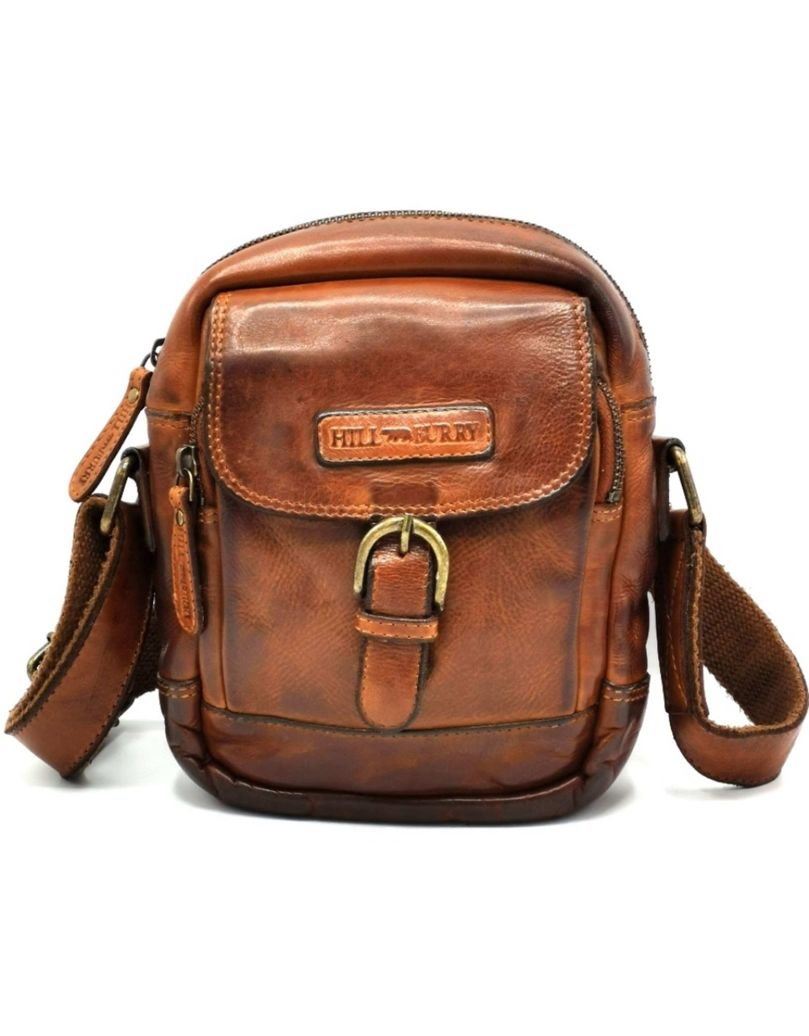 HillBurry Leather bags - HillBurry Shoulder Bag Washed Leather Small Size Tan