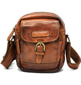 HillBurry HillBurry Shoulder Bag Washed Leather Small Size Tan