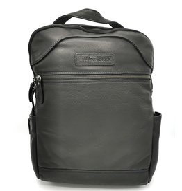 HillBurry HillBurry Laptop Backpack Quality Leather 15" Black