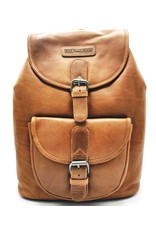 HillBurry Leather backpacks Leather shoppers - HillBurry Backpack with drawstring, flap and slide closure