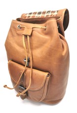 HillBurry Leather backpacks Leather shoppers - HillBurry Backpack with drawstring, flap and slide closure