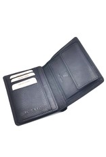 HillBurry Leather Wallets - HillBurry Leather wallet with embossed motorbike black