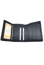 HillBurry Leather Wallets - HillBurry Leather wallet with embossed motorbike black