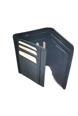 HillBurry Leather Wallets - HillBurry Leather wallet with embossed motorbike black