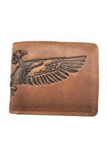 HillBurry Leather Wallets - HillBurry Leather Wallet with embossed Eagle