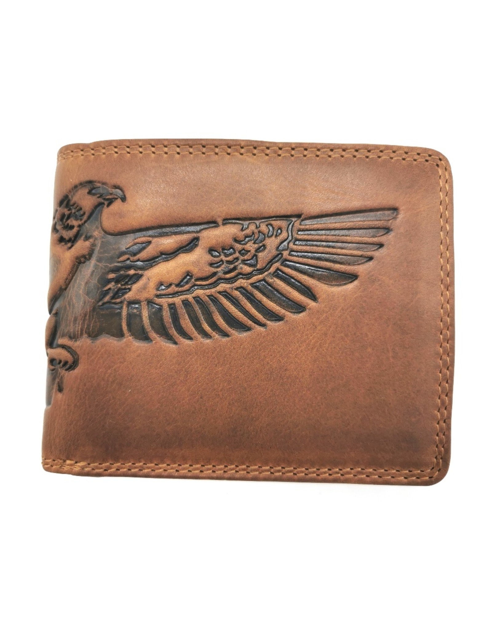 HillBurry Leather Wallets - HillBurry Leather Wallet with embossed Eagle