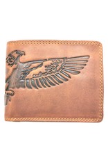 HillBurry Leather Wallets - HillBurry Leather Wallet with embossed Eagle