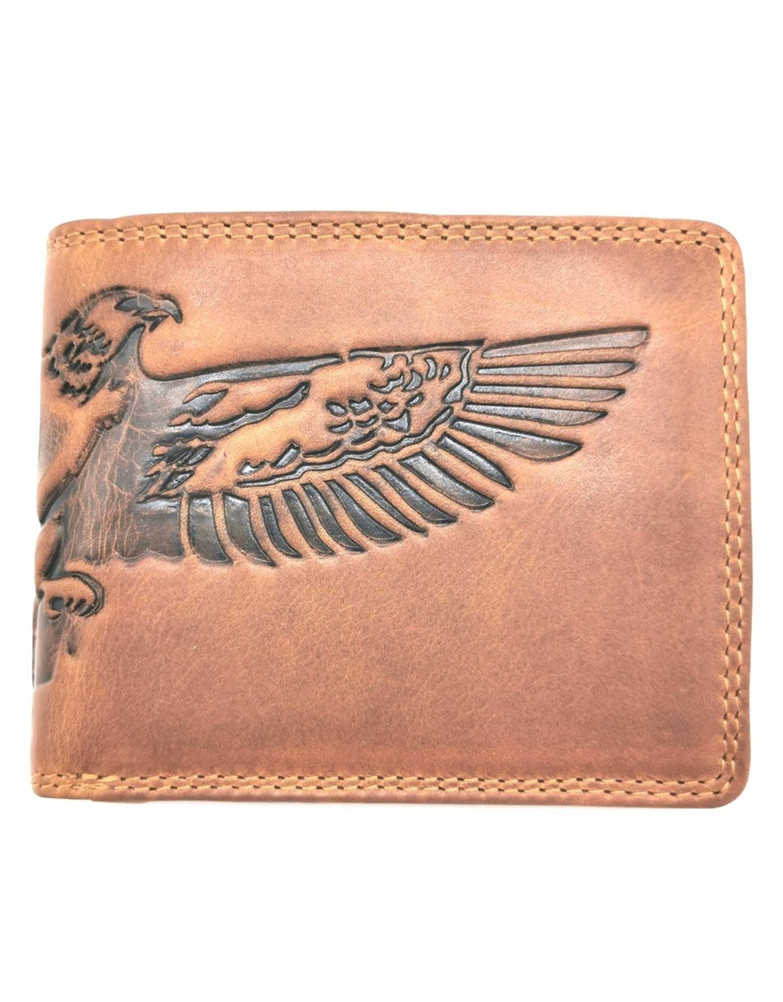 HillBurry Leather Wallets - HillBurry Leather Wallet with embossed Eagle