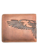 HillBurry Leather Wallets - HillBurry Leather Wallet with embossed Eagle