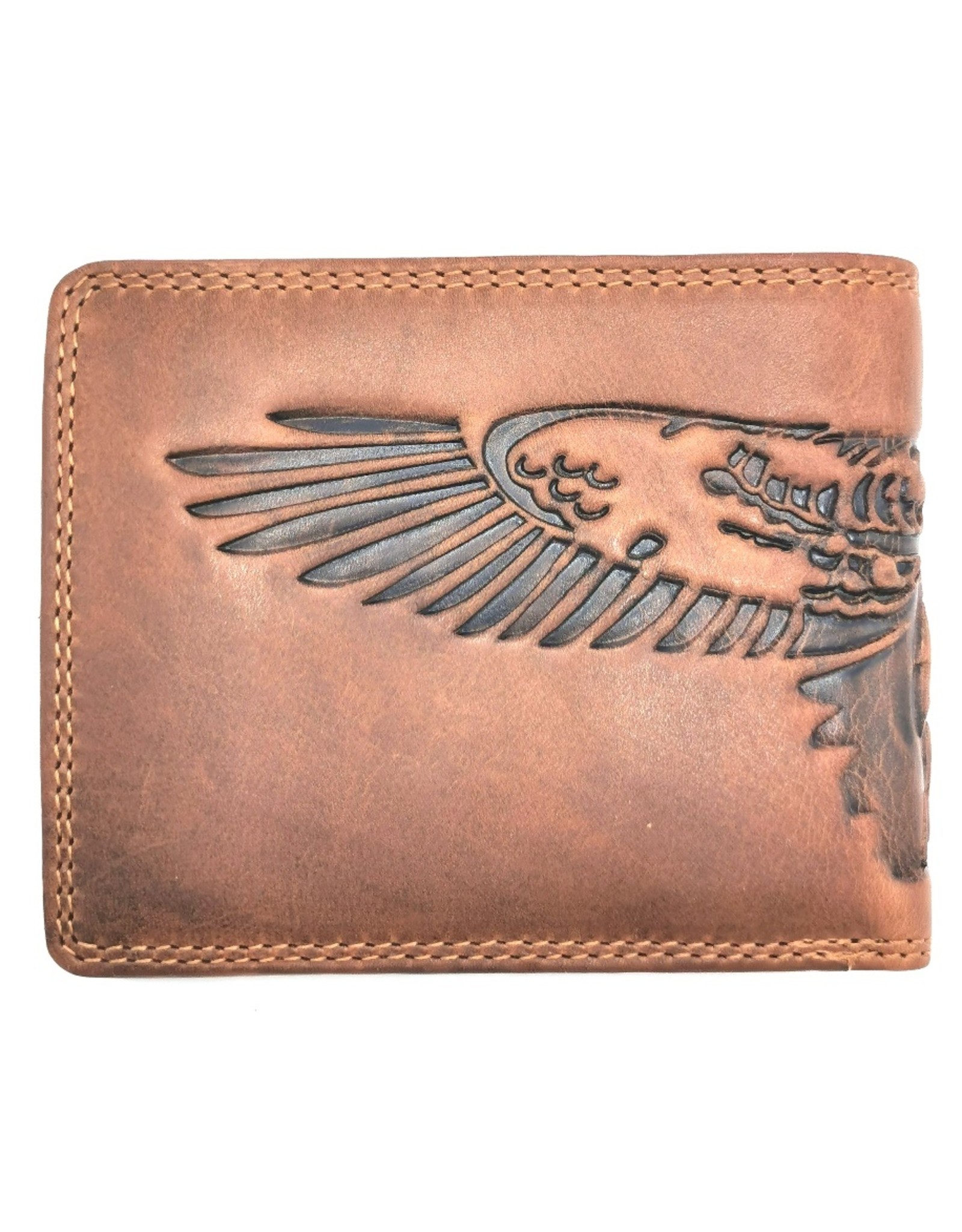 HillBurry Leather Wallets - HillBurry Leather Wallet with embossed Eagle