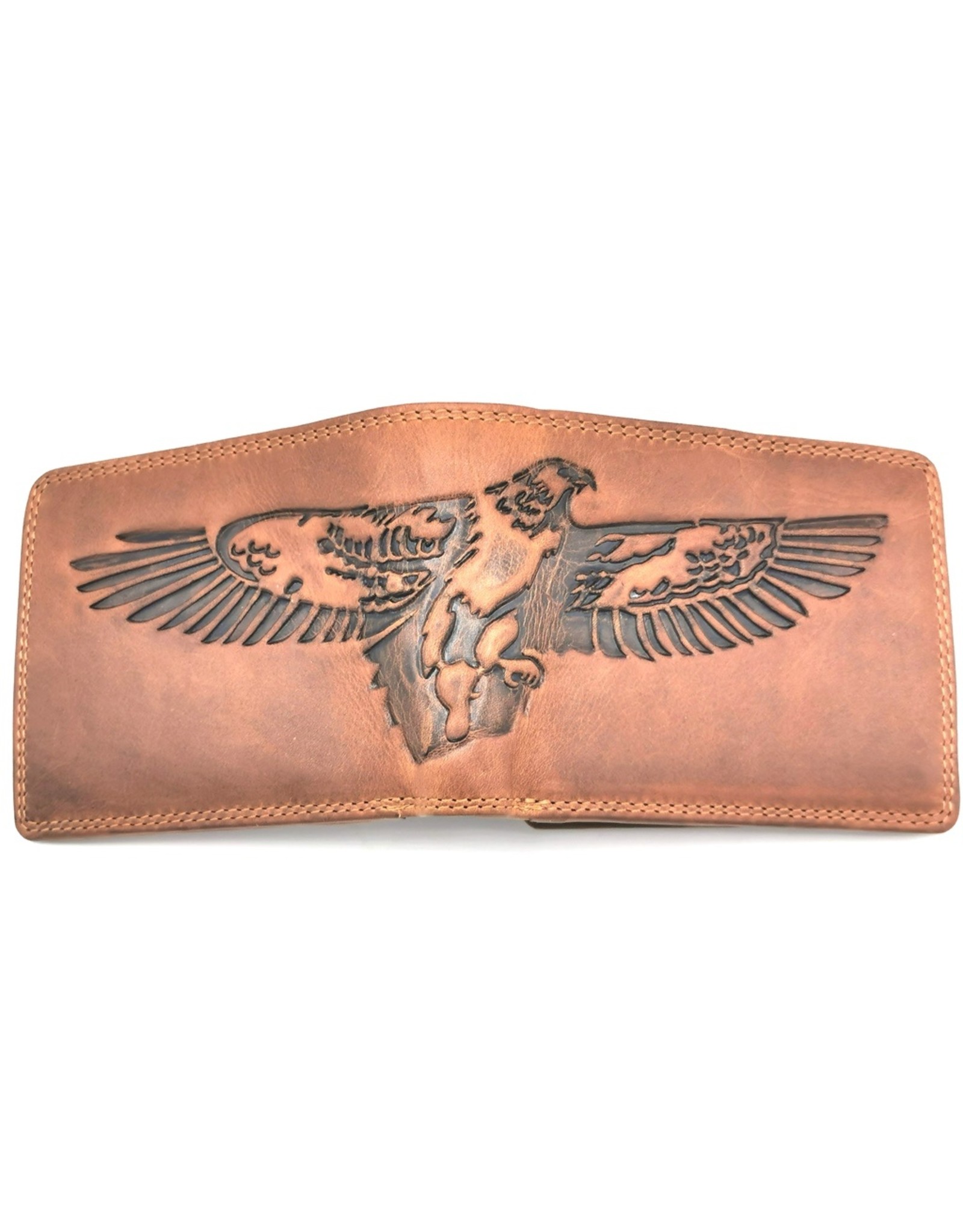 HillBurry Leather Wallets - HillBurry Leather Wallet with embossed Eagle