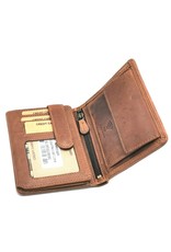 HillBurry Leather Wallets - HillBurry Leather wallet with embossed motorbike
