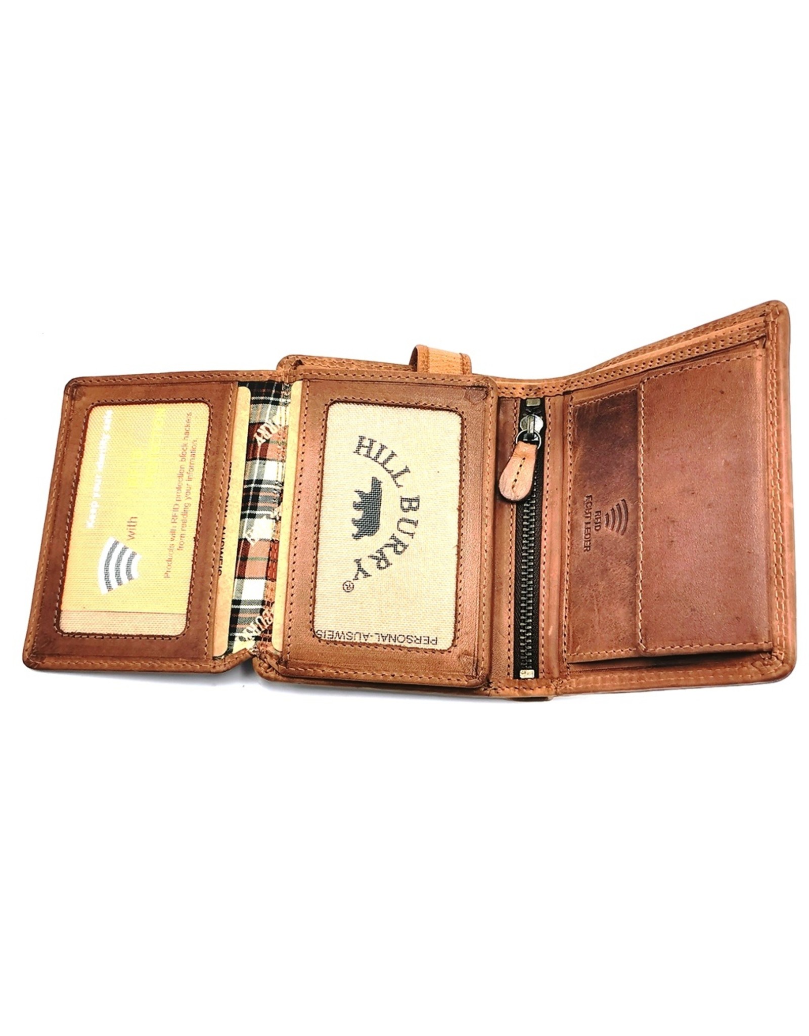 HillBurry Leather Wallets - HillBurry Leather wallet with embossed motorbike