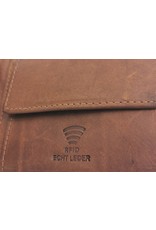 HillBurry Leather Wallets - HillBurry Leather wallet with embossed motorbike