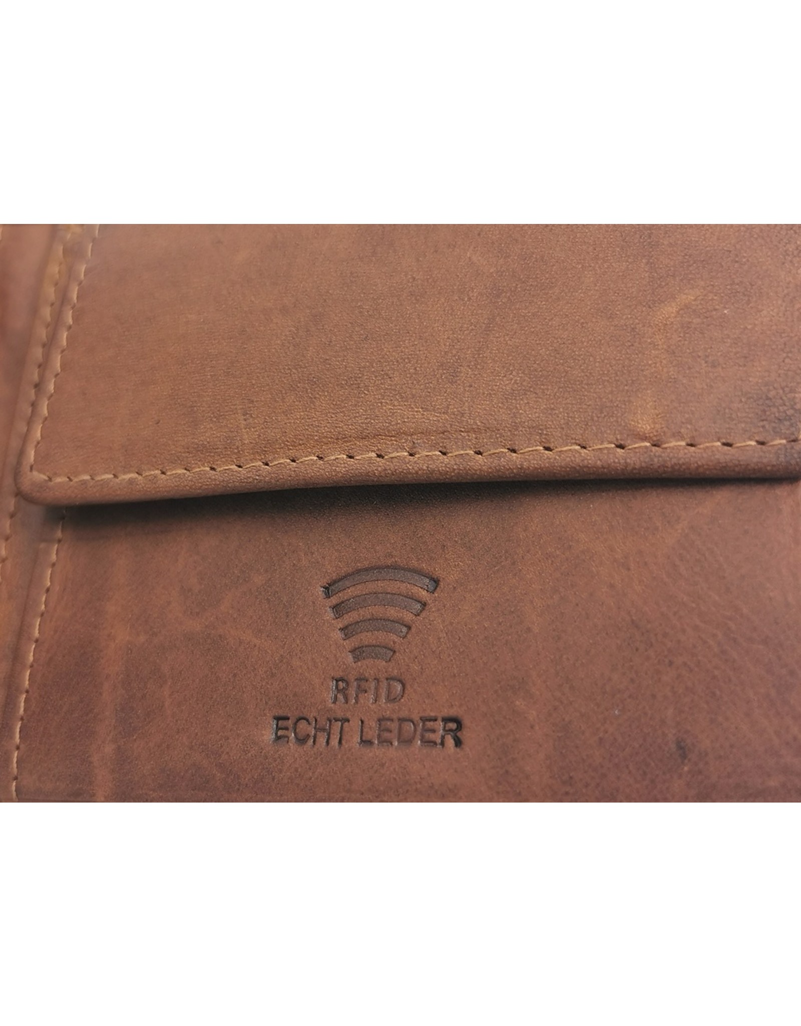 HillBurry Leather Wallets - HillBurry Leather wallet with embossed motorbike