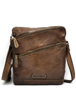 HillBurry Leather Shoulder bags  Leather crossbody bags - HillBurry Sturdy Shoulder Bag Washed Leather  taupe
