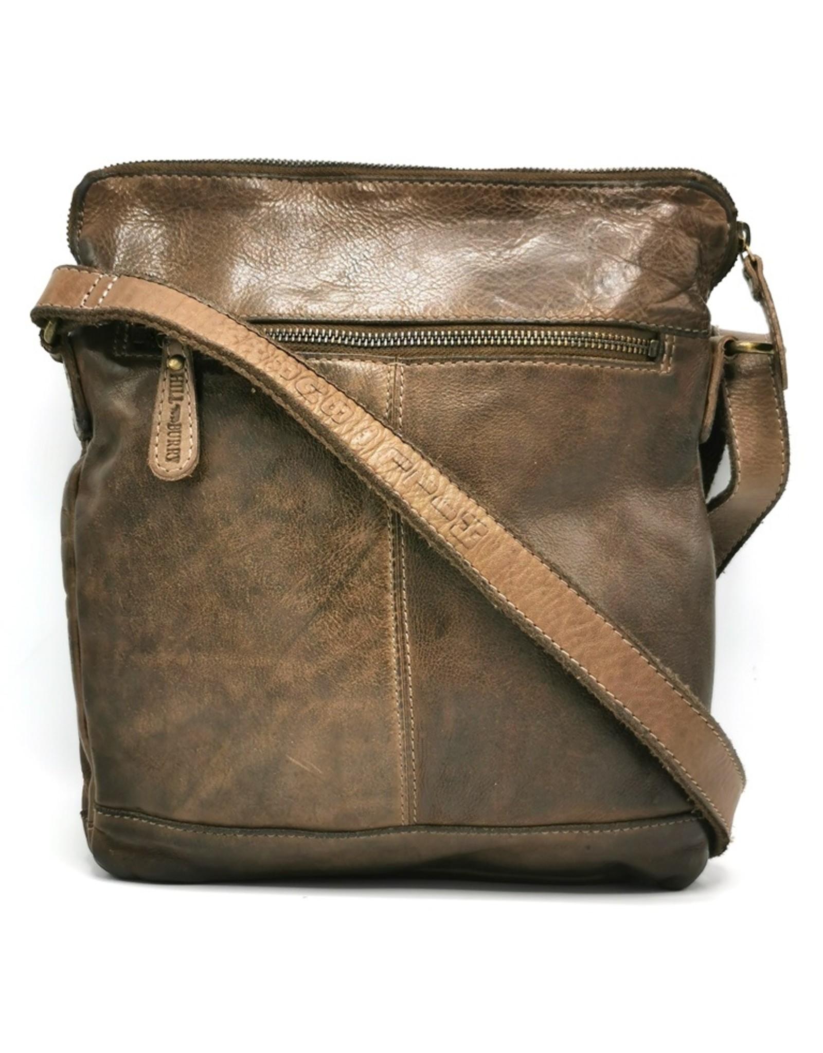 HillBurry Leather Shoulder bags  Leather crossbody bags - HillBurry Sturdy Shoulder Bag Washed Leather  taupe