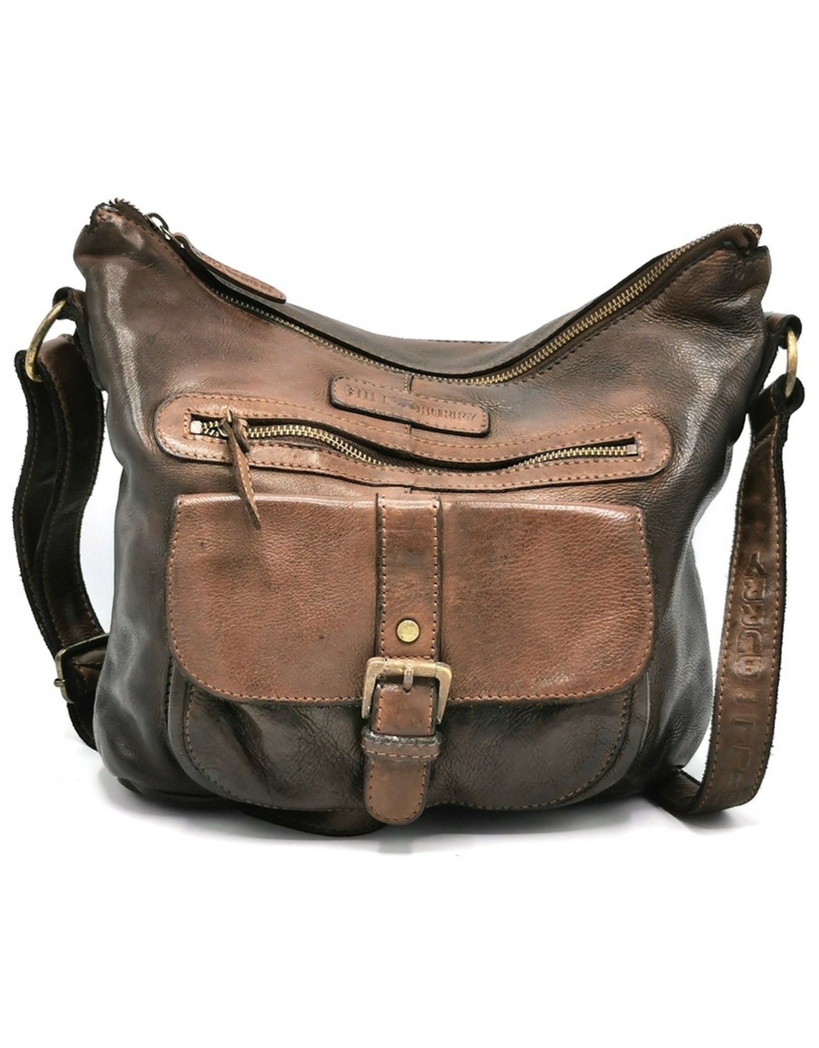 HillBurry Leather bags - Hillburry Shoulder Bag Washed Leather Choco Brown