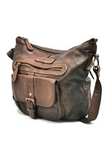 HillBurry Leather bags - Hillburry Shoulder Bag Washed Leather Choco Brown