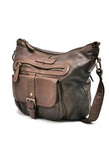 HillBurry Leather bags - Hillburry Shoulder Bag Washed Leather Choco Brown