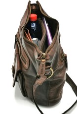 HillBurry Leather bags - Hillburry Shoulder Bag Washed Leather Choco Brown