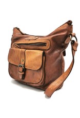 HillBurry Leather bags - Hillburry Shoulder Bag Washed Leather Tan (cognac)