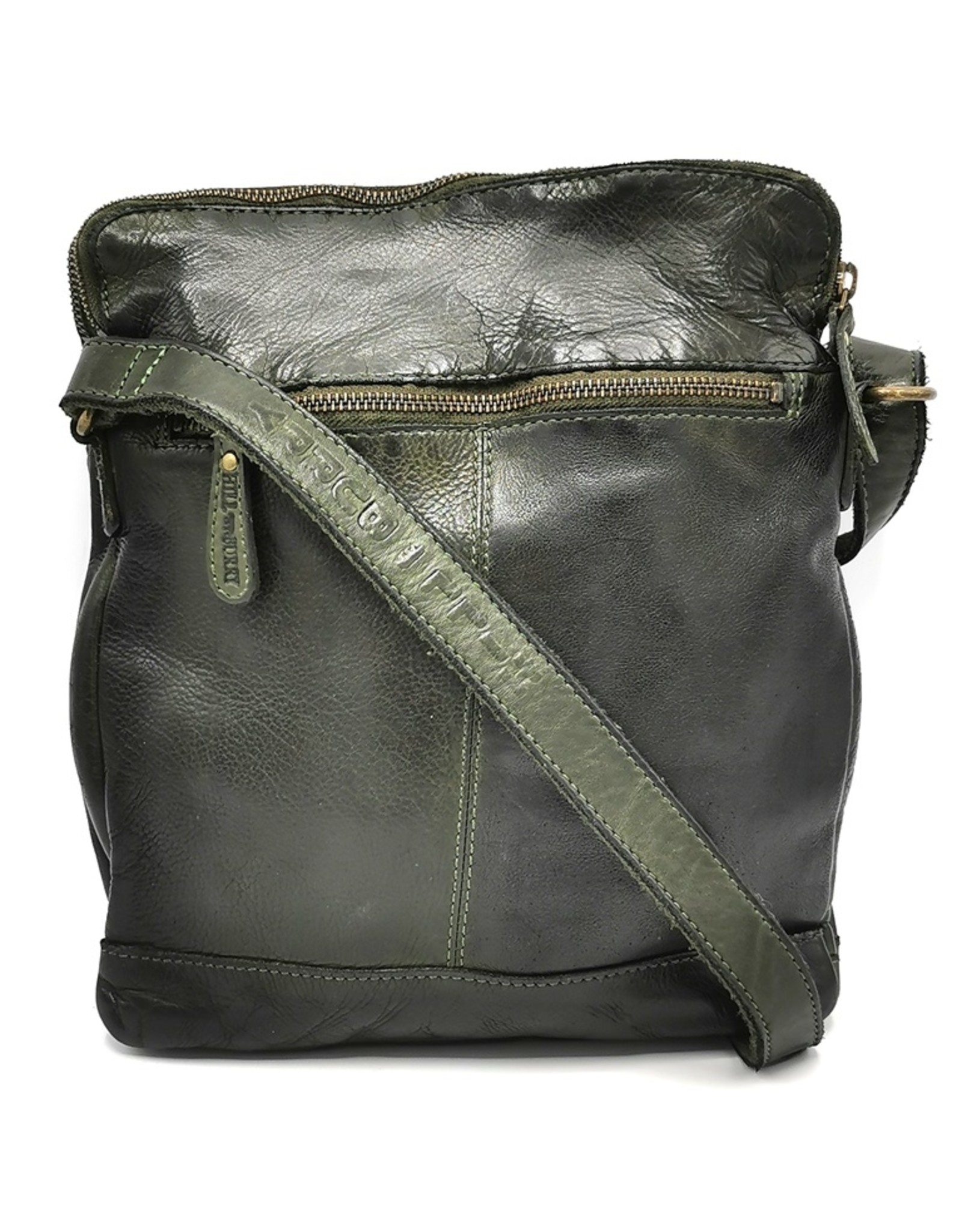 HillBurry Leather Shoulder bags  Leather crossbody bags - HillBurry Shoulder Bag Washed Leather  khaki