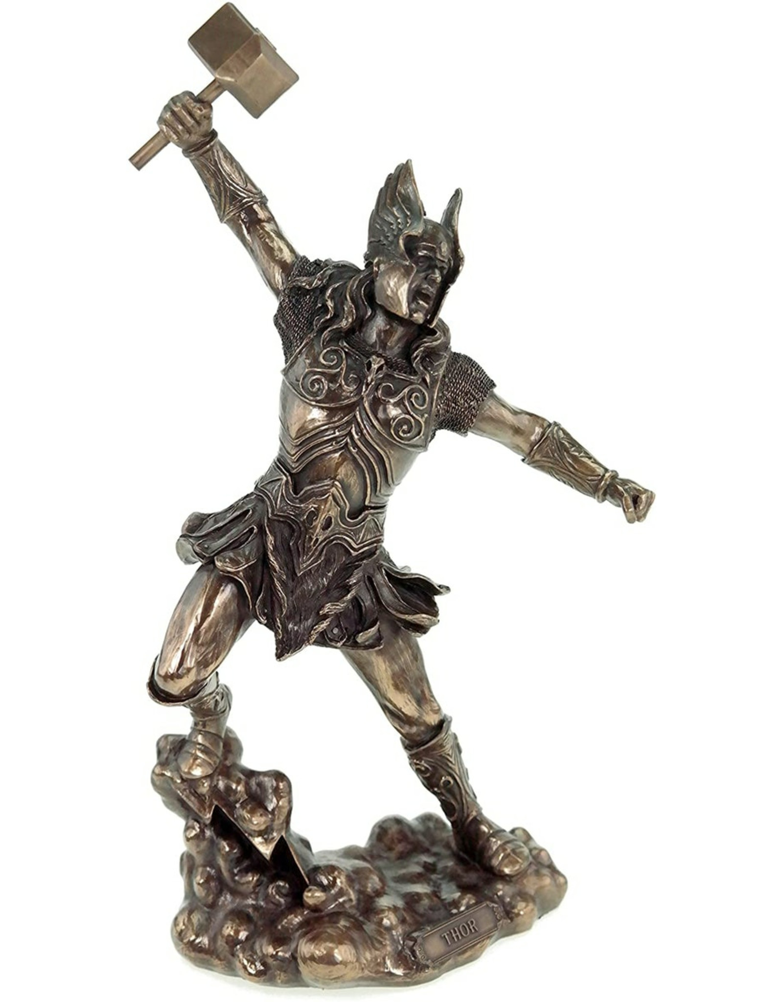 Veronese Design Giftware & Lifestyle - Thor Noorse Dondergod Gebronsd beeld 31cm