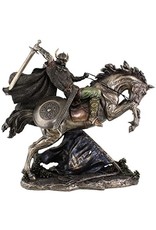 Veronese Design Giftware & Lifestyle - Viking with Sword on a Rearing Horse bronzed