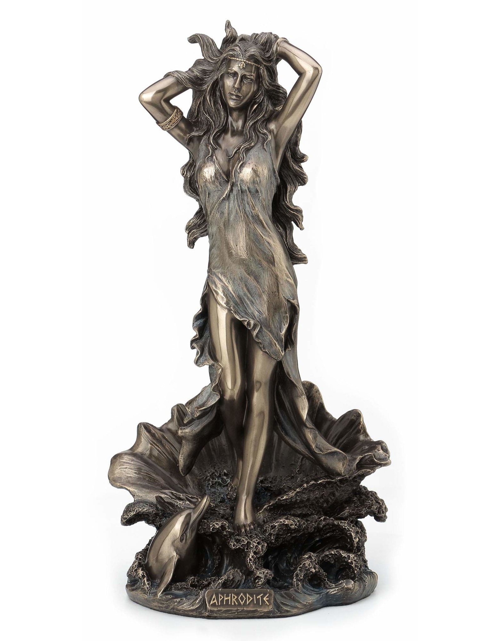 Veronese Design Giftware Beelden Collectables  - Aphrodite Stijgt op uit de Zee Gebronsd Beeld 29cm