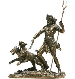 Veronese Design Hades God van de Onderwereld met Cerberus beeld