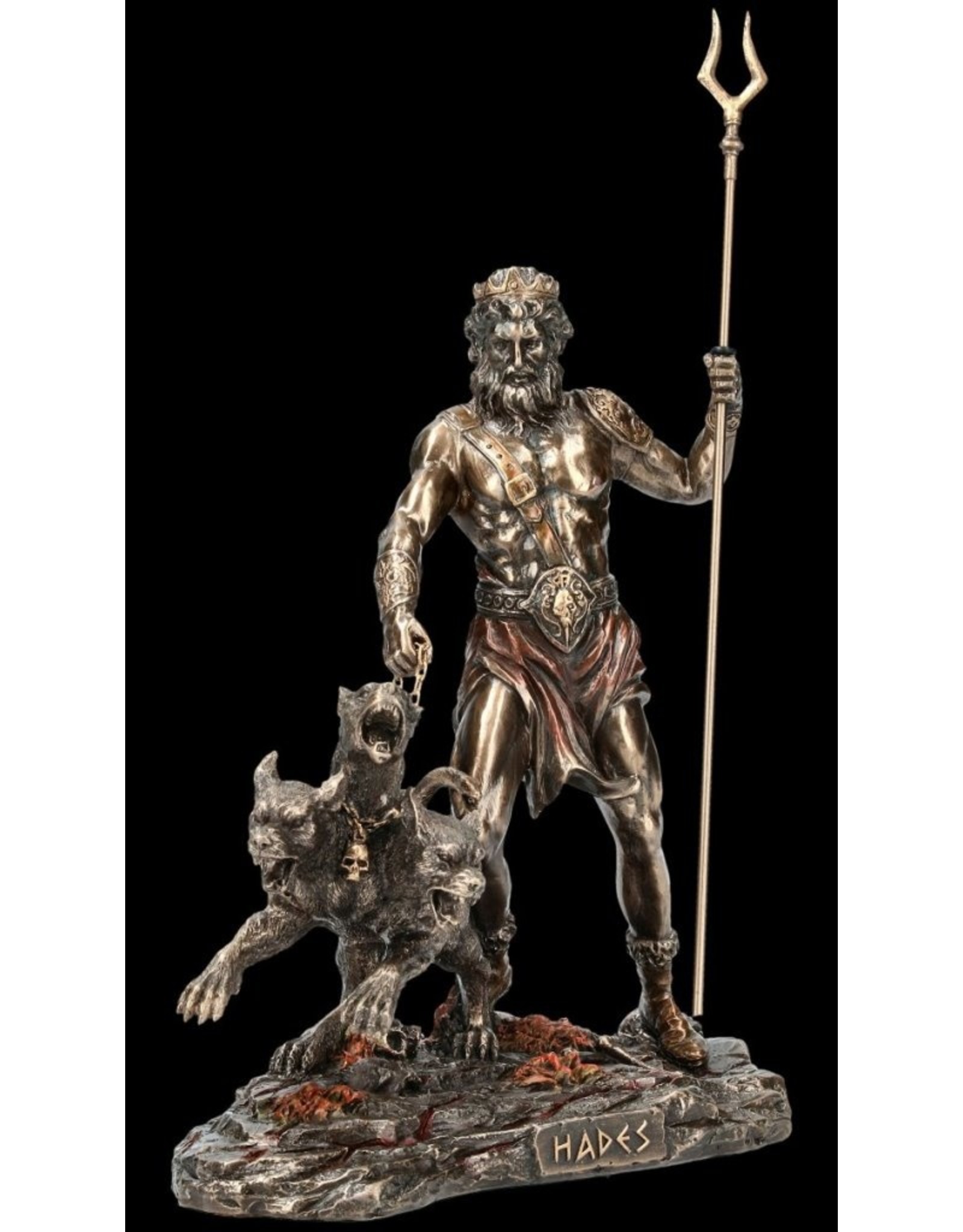 Veronese Design Giftware Figurines Collectables - Hades God of the Underworld with Cerberus Statue